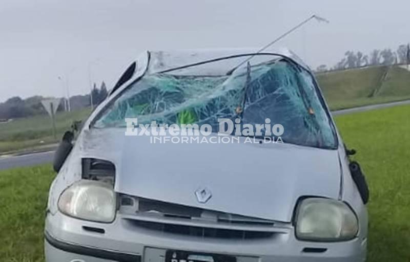 Imagen de Se le revent&oacute; un neum&aacute;tico y result&oacute; accidentado