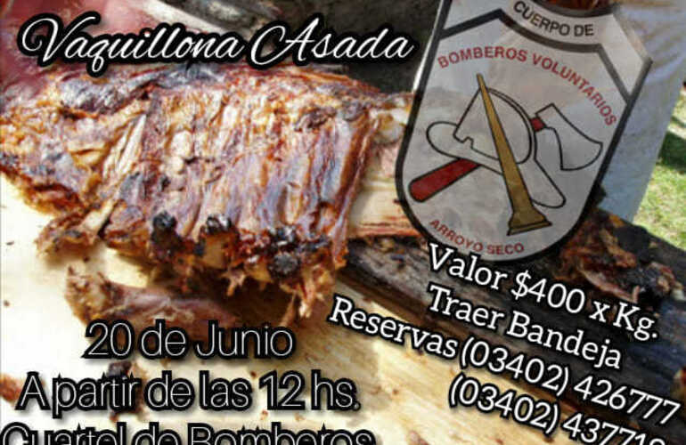 Imagen de Vaquillona asada a beneficio del cuartel