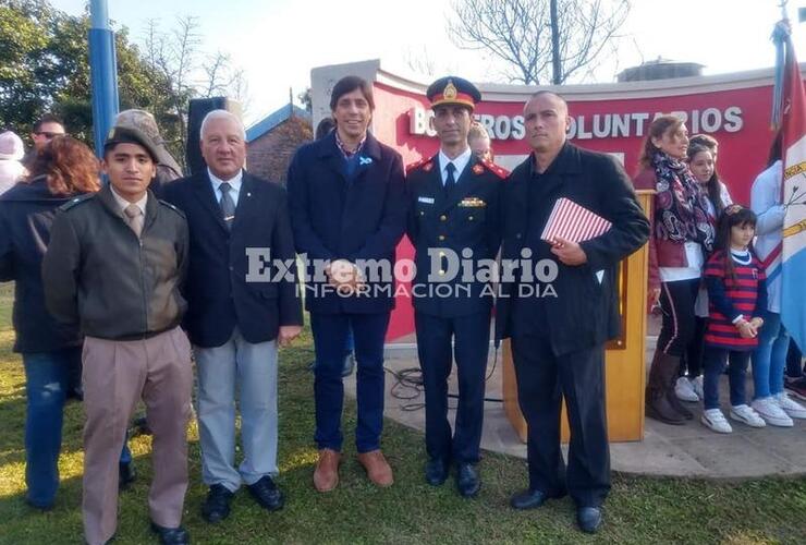 El jefe comunal de Fighiera participó del acto el domingo pasado.