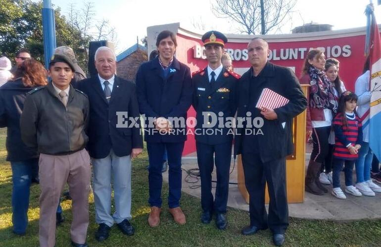 El jefe comunal de Fighiera participó del acto el domingo pasado.