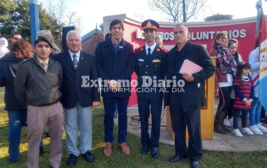 El jefe comunal de Fighiera particip&oacute; del acto el domingo pasado.