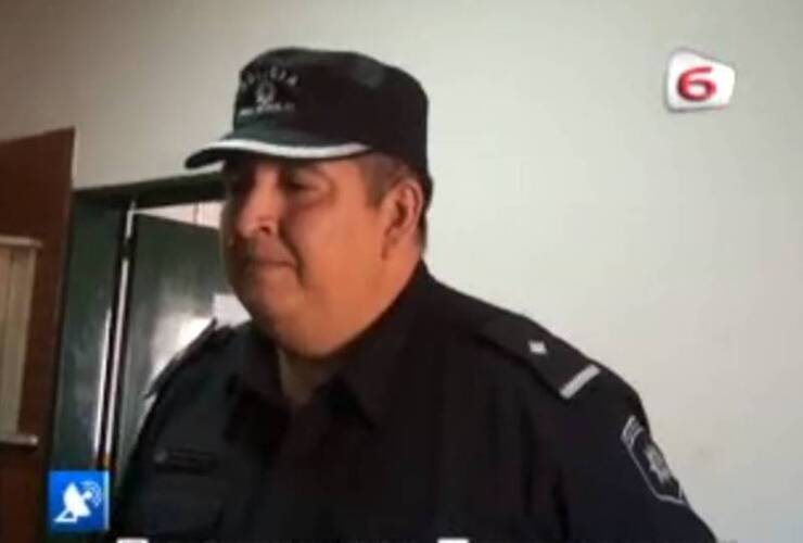 Comisario Timoteo Aranda. Foto: captura de pantalla video. Canal 6