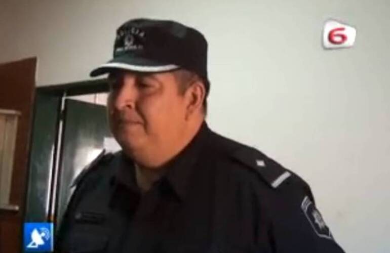 Comisario Timoteo Aranda. Foto: captura de pantalla video. Canal 6