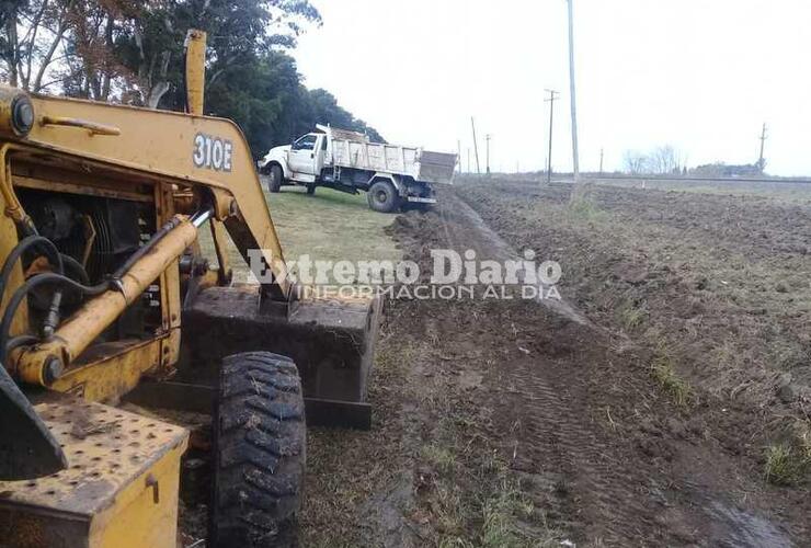 Obras en el acceso sur del pueblo.