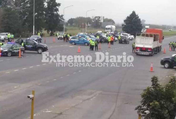 Imagen de Amplio despliegue sobre autopista