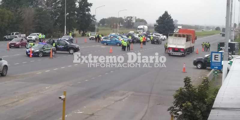 Imagen de Amplio despliegue sobre autopista