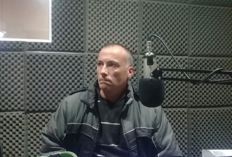 En Extremo. Julio Argutti esta mañana en los estudios de Radio Extremo 106.9