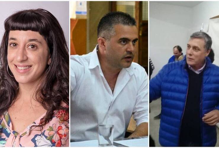 Imagen de Josefina Artusa, Matías Attoresi y Jorge Cuello al Concejo