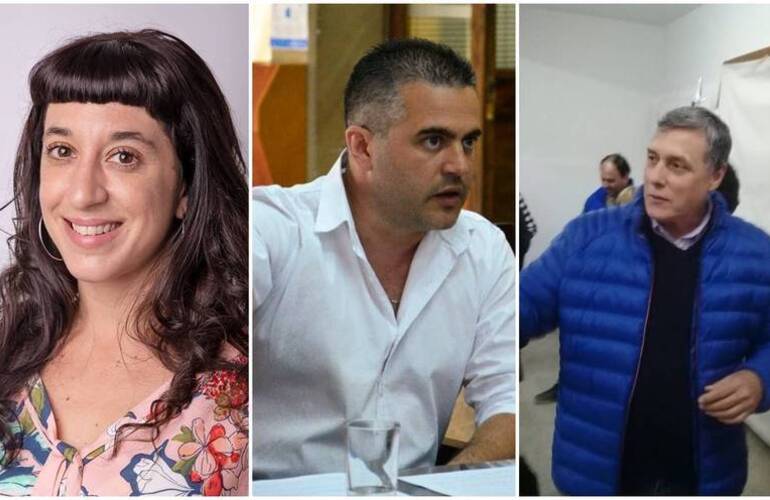 Imagen de Josefina Artusa, Matías Attoresi y Jorge Cuello al Concejo