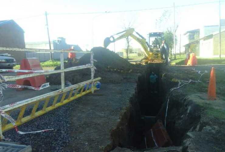 Imagen de 1000 vecinos más con cloacas: Últimos metros para el fin de la obra de la red troncal