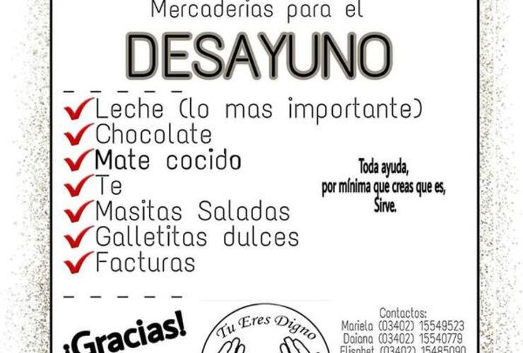 Imagen de Pedido solidario desde el Comedor Tú Eres Digno