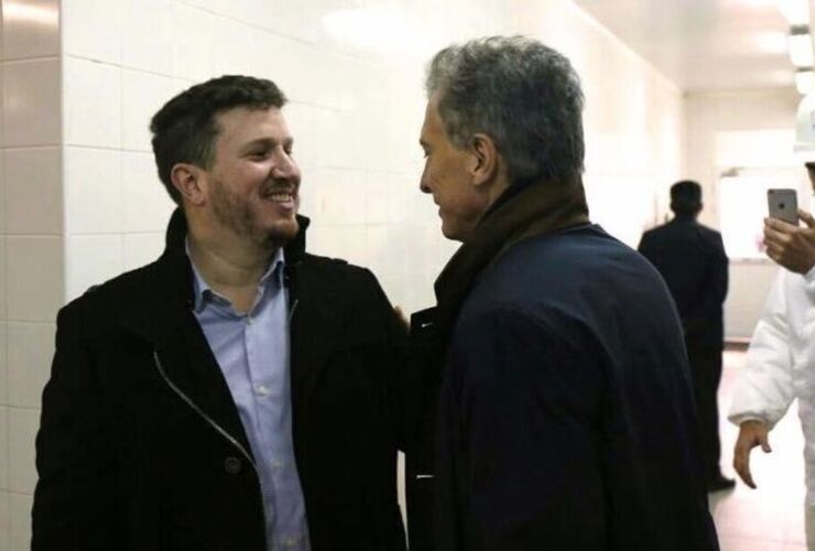 Angelini con el presidente Macri.