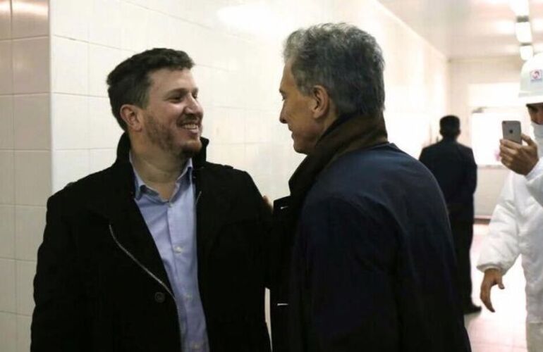 Angelini con el presidente Macri.