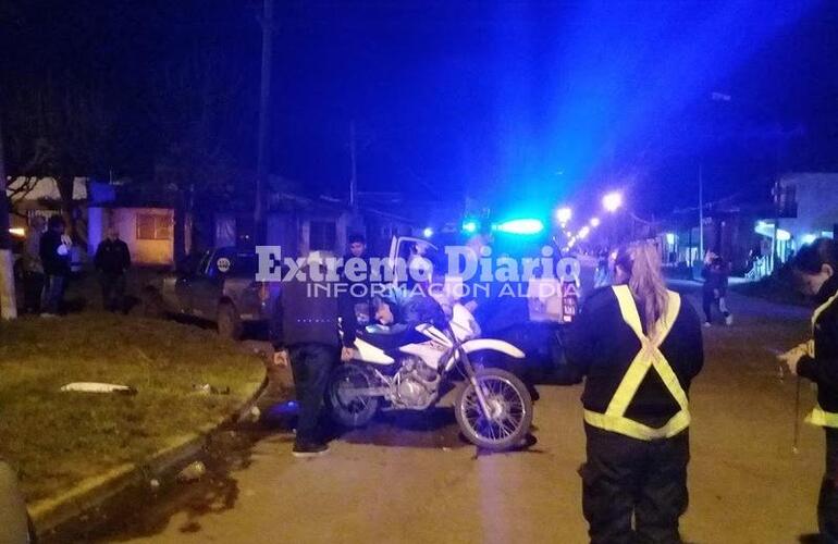 Imagen de Joven en moto resulta herido tras un choque