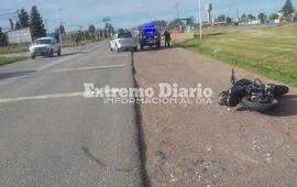 Sobre Ruta. El accidente ocurrió esta mañana alrededor de las 10:30 en Fighiera.