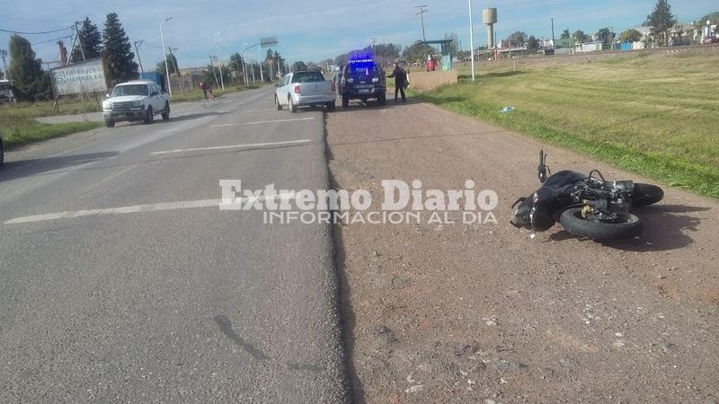 Sobre Ruta. El accidente ocurri&oacute; esta ma&ntilde;ana alrededor de las 10:30 en Fighiera.