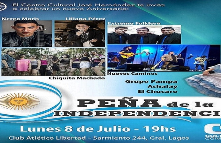 Imagen de Nuevo aniversario del Centro Cultural con la tradicional Peña de la Independencia