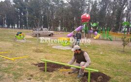 La Comuna avanza en la construcci&oacute;n de este espacio de recreaci&oacute;n