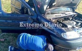 Imagen de Reventó una cubierta y terminó en el cantero central