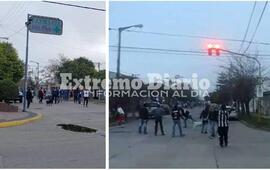 Imágenes exclusivas de los incidentes de violencia entre hinchas fuera del estadio
