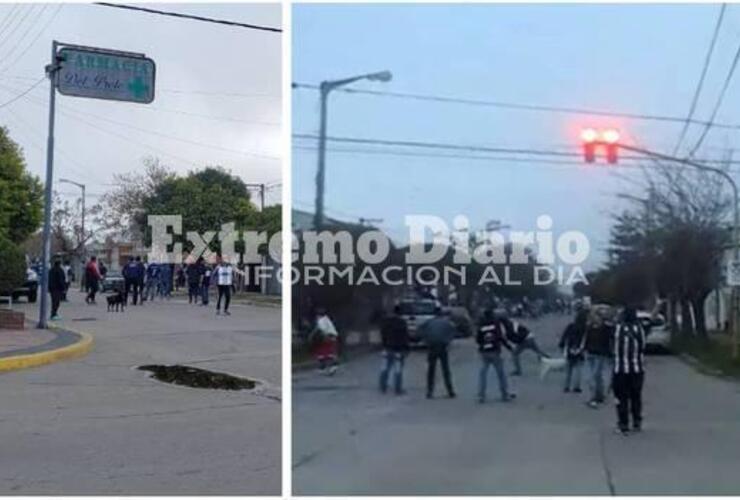 Imágenes exclusivas de los incidentes de violencia entre hinchas fuera del estadio