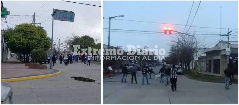 Imágenes exclusivas de los incidentes de violencia entre hinchas fuera del estadio