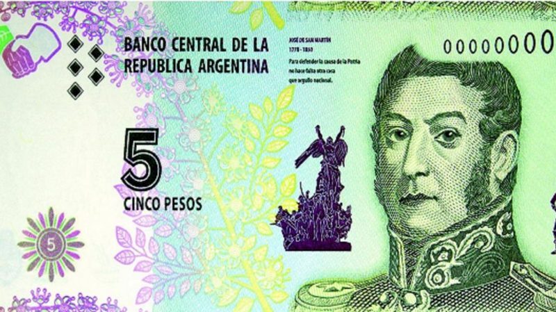 Imagen de El billete de 5 pesos dejará de circular a partir de febrero de 2020