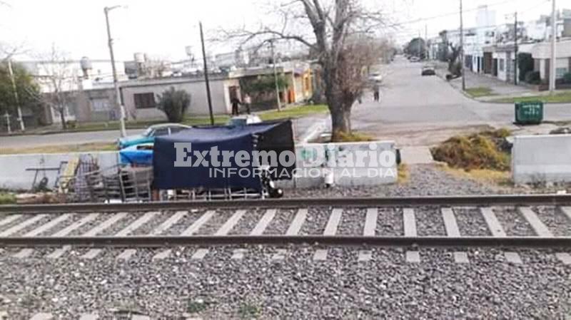 La construcción que tuvo que ser desmantelada el pasado sábado.