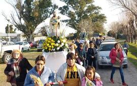 Los fieles acompa&ntilde;aron la Procesi&oacute;n y la Santa Misa impulsados por la fe y el pedido de trabajo.