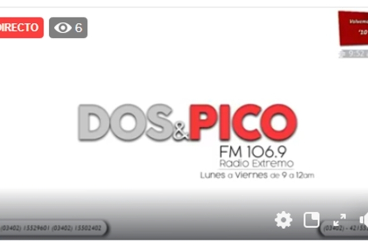 Imagen de Emisión EN VIVO de Dos & Pico, Radio Extremo 106.9