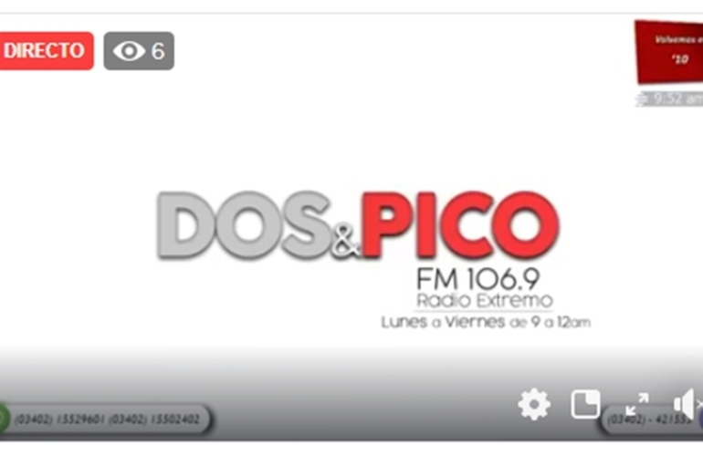 Imagen de Emisión EN VIVO de Dos & Pico, Radio Extremo 106.9