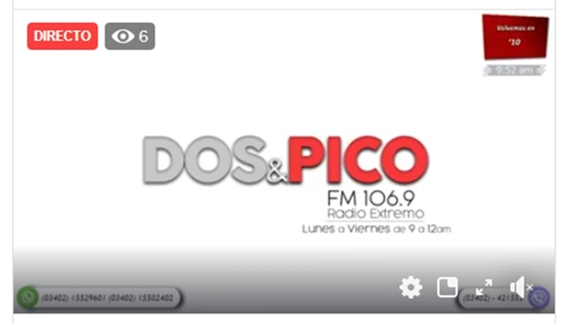 Imagen de Emisi&oacute;n EN VIVO de Dos & Pico, Radio Extremo 106.9