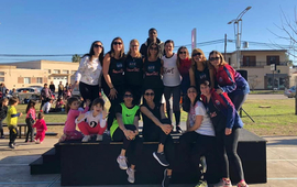 El grupo de Zumba de Talleres en General Lagos.