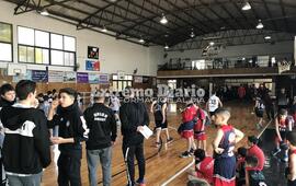 El gimnasio de Union repleto de Mini jugadores de B&aacute;squet.
