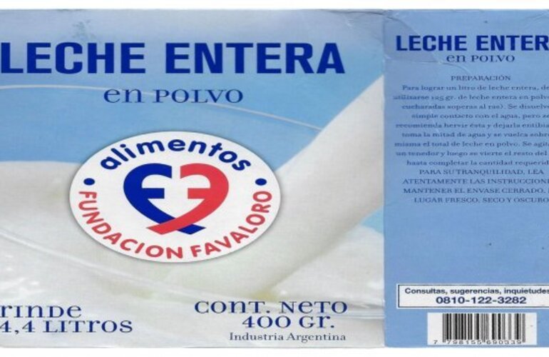 Imagen de Prohíben en Santa Fe la venta de leche en polvo de la Fundación Favaloro