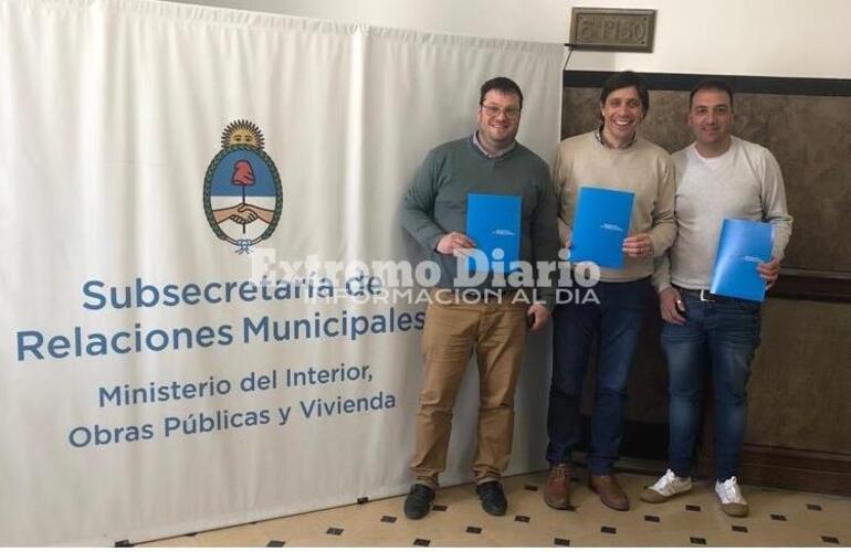 Stangoni firm&oacute; esta ma&ntilde;ana el convenio en Buenos Aires.