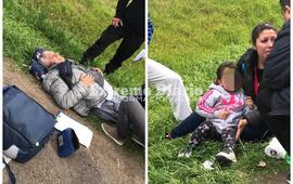 Imagen de General Lagos: Todav&iacute;a no apareci&oacute; el conductor del veh&iacute;culo que los choc&oacute; y se dio a la fuga