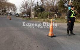 Imagen de Trabajos sobre Ruta e inspectores en la zona