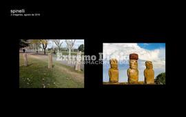 Imagen de Spinelli compar&oacute; &aacute;rboles cortados del bulevar con moais de la Isla de Pascua
