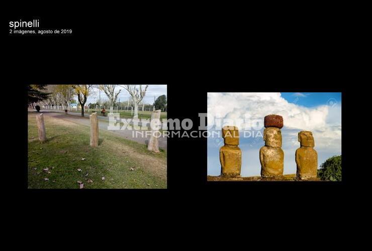 Imagen de Spinelli comparó árboles cortados del bulevar con moais de la Isla de Pascua
