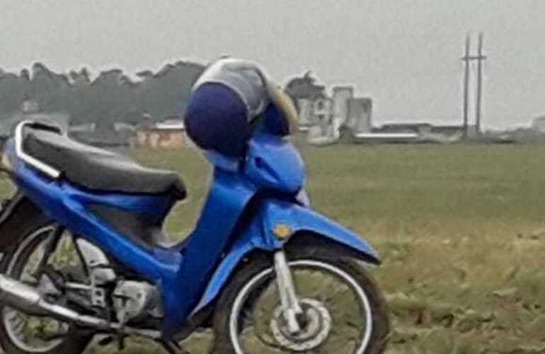 Esta es la imagen de la motocicleta que se había viralizado en las redes sociales.