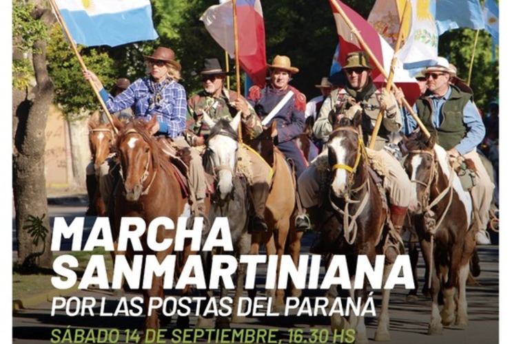 Imagen de La Marcha Sanmartiniana por las Postas del Paraná tendrá nuevamente su paso por Arroyo Seco