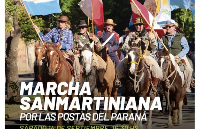 Imagen de La Marcha Sanmartiniana por las Postas del Paraná tendrá nuevamente su paso por Arroyo Seco