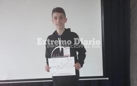 German Andr&eacute;s Sierra, alumno de la Esc. 3007