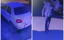 CAPTURA DE C&Aacute;MARA DE SEGURIDAD. El malviviente qued&oacute; registrado en la c&aacute;mara de un comercio lindero al il&iacute;cito.