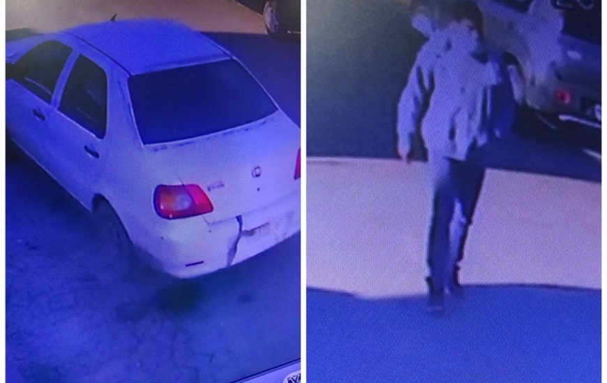 CAPTURA DE C&Aacute;MARA DE SEGURIDAD. El malviviente qued&oacute; registrado en la c&aacute;mara de un comercio lindero al il&iacute;cito.