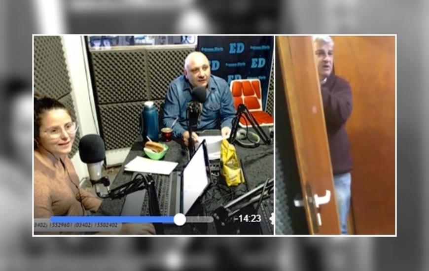 Imagen de El intendente irrumpi&oacute; en la radio exigiendo que Pico Pascual salga del estudio