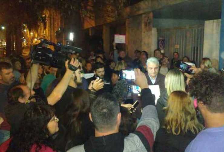 Imagen de Marcha por más seguridad: El momento de la lectura del Petitorio