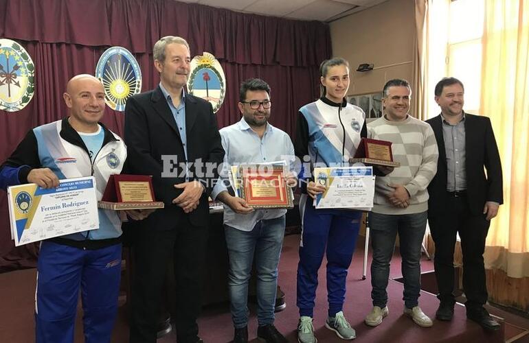 Los Taekwondistas de Athletic, premiados por los Concejales.