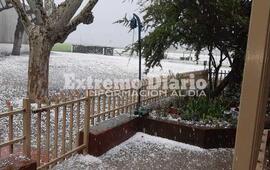 Imagen de En video: As&iacute; cay&oacute; granizo en Fighiera